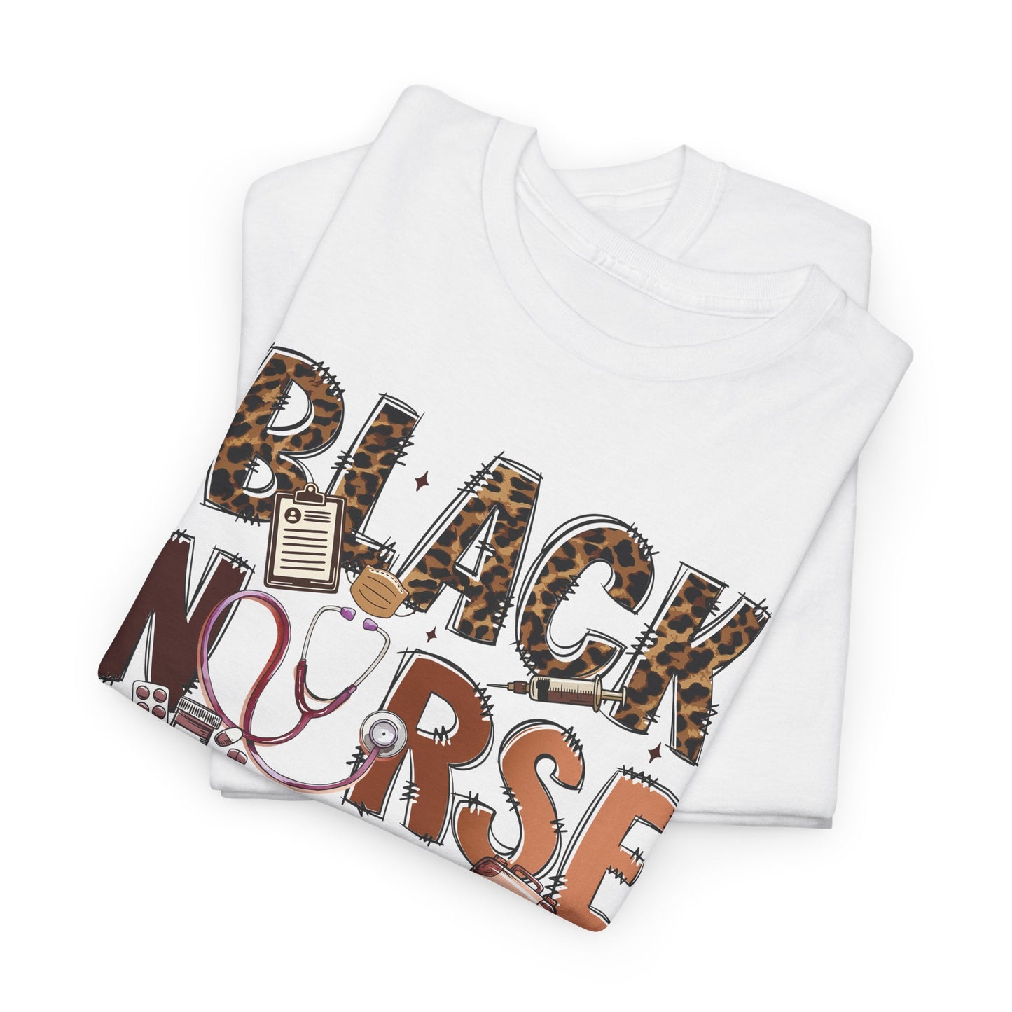 Black Nurse T-Shirt — Nursing Gift Tee for Nurses