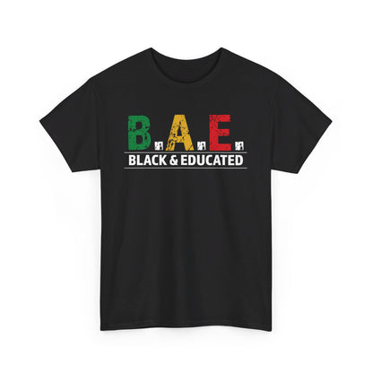 Black and Educated Unisex Heavy Cotton Tee