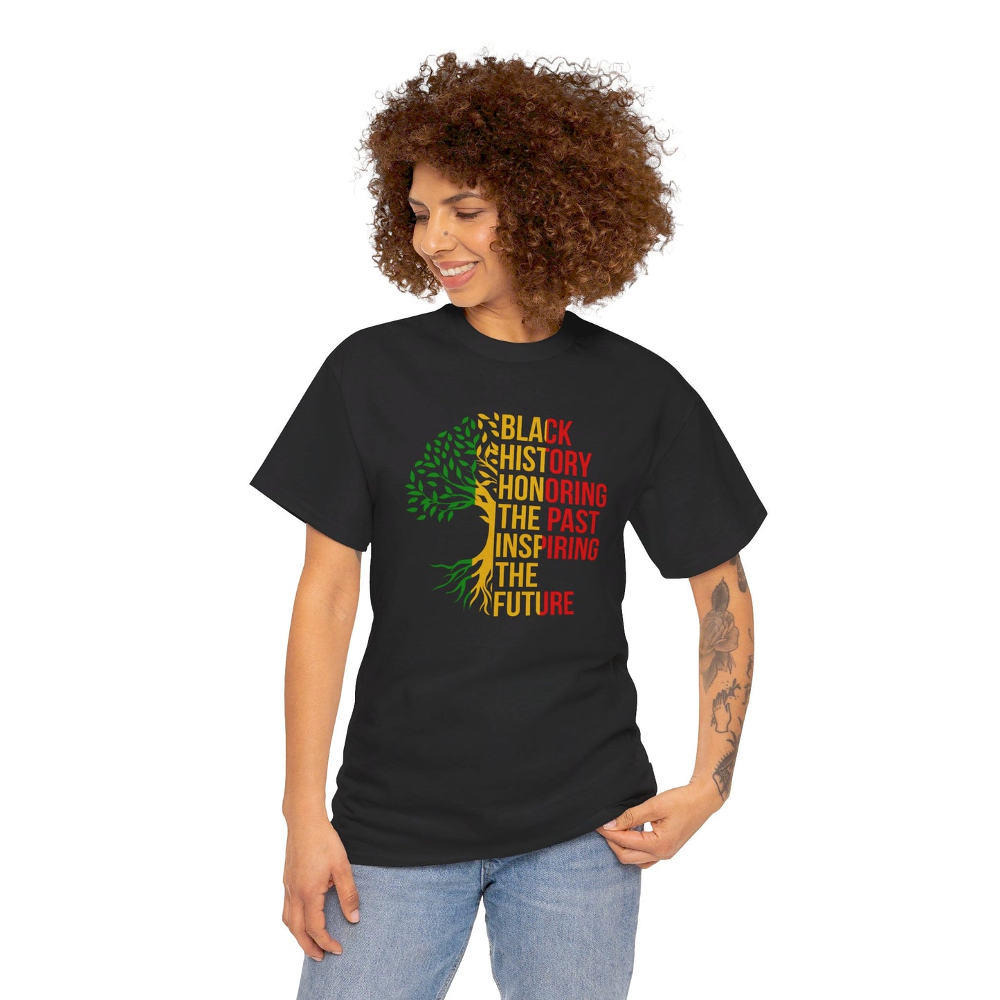 Black History Graphic Front and Back Unisex Heavy Cotton Tee