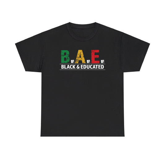 Black and Educated Unisex Heavy Cotton Tee