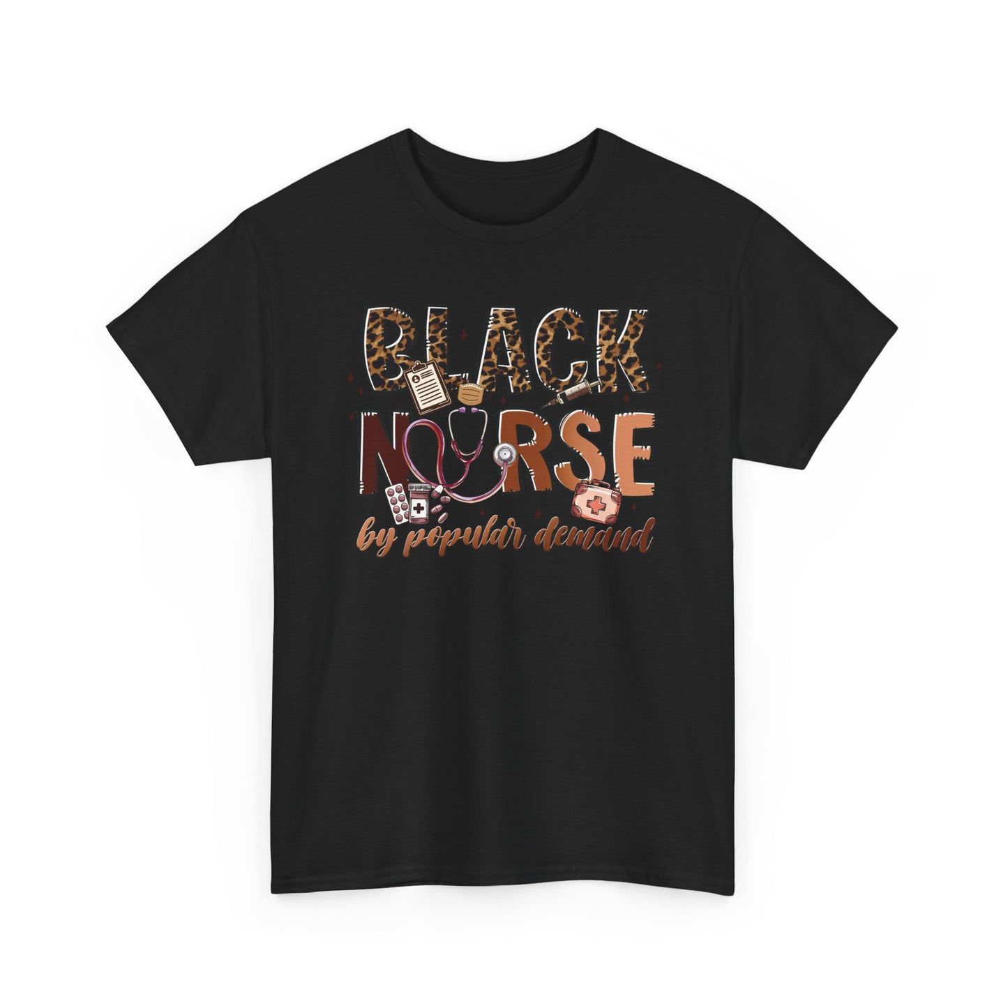 Black Nurse T-Shirt — Nursing Gift Tee for Nurses