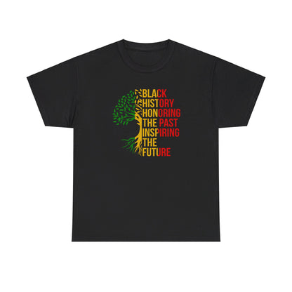 Black History Graphic Front and Back Unisex Heavy Cotton Tee