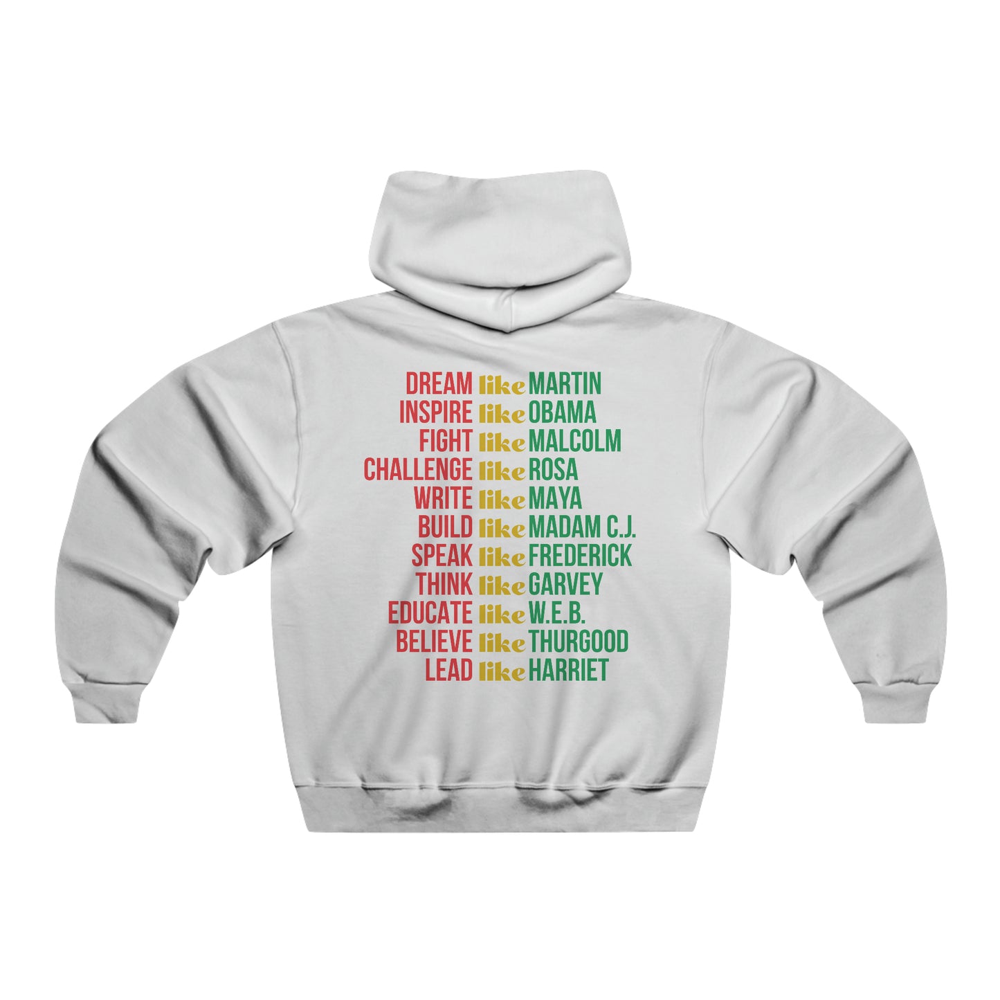 Black History Leaders Graphic Front and Back NUBLEND® Hooded Sweatshirt