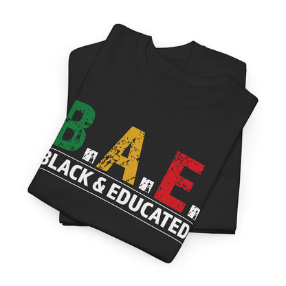 Black and Educated Unisex Heavy Cotton Tee