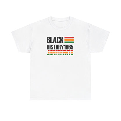 Black History Juneteenth 1865 Unisex Heavy Cotton Tee